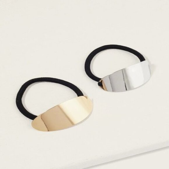 NEW IN BAG BOUTIQUE ITEM Accessories - 3/$25 LIMITED TIME ONLY silver & gold Elastic Band Hair Accessory ties